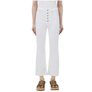 Rag & Bone Casey High Rise Exposed Button Flare Jeans Size 24 NWT